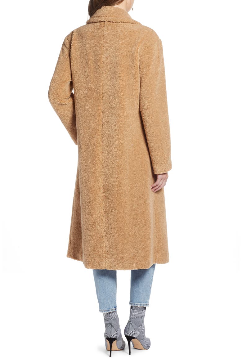 Teddy Faux Fur Coat (Nordstrom Exclusive), Alternate, color, TAN