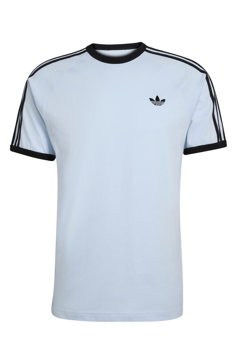 adidas 3-Stripes Cotton T-Shirt, Main, color, Crystal Sky