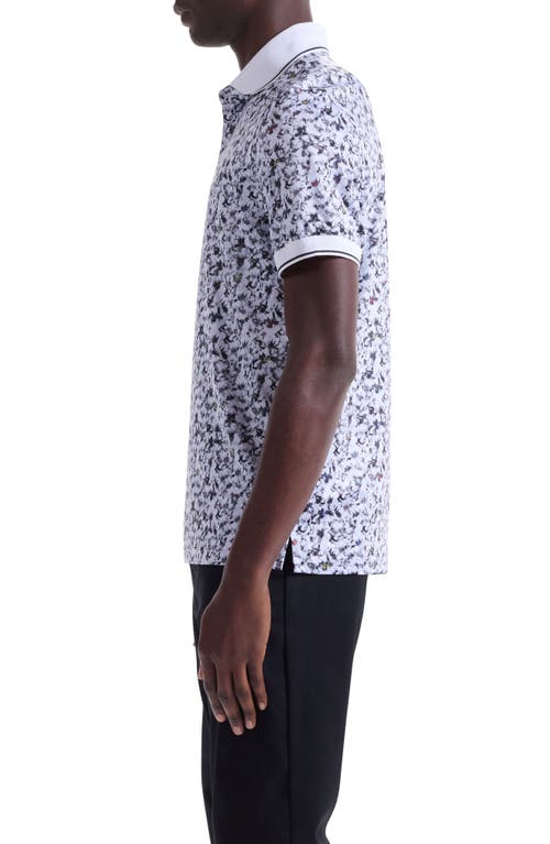 Bugatchi Three-button Performance Polo In Black