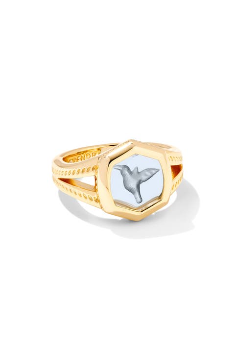 Davie Intaglio Hummingbird Statement Ring