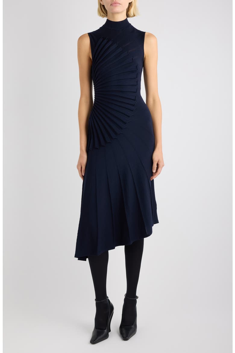 Sculpting Wool Sweater Dress, Main, color, MINUIT