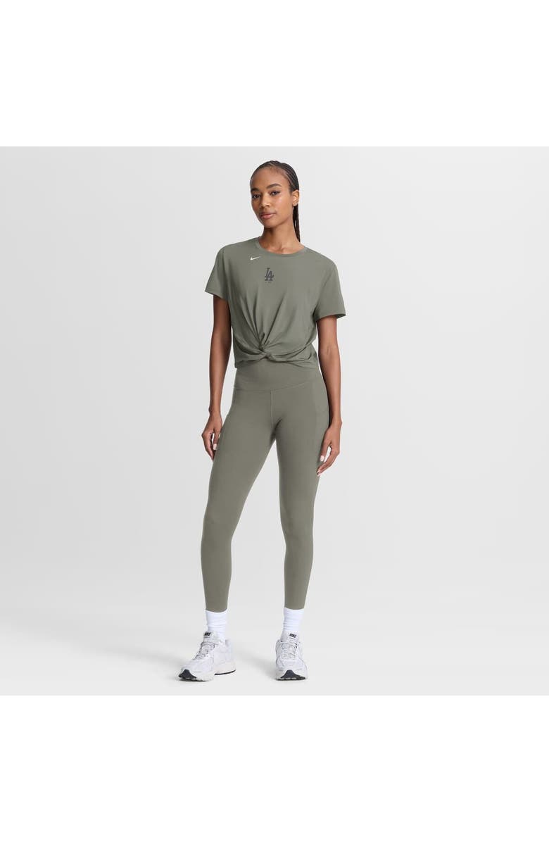 Nike Women's Nike Olive Los Angeles Dodgers One Twist Dri-FIT Cropped T-Shirt, Alternate, color, Olive