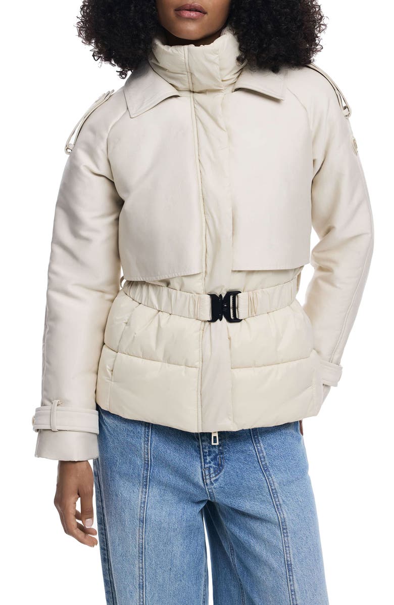 Desigual Hybrid Padded Jacket, Main, color, Pale Beige