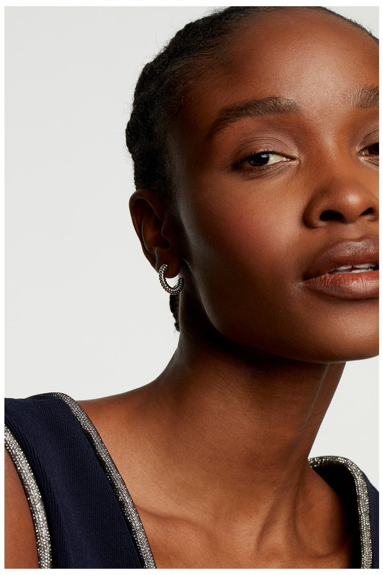 Tottie Twist Hoop Earrings, Alternate, color, SILVER TONE