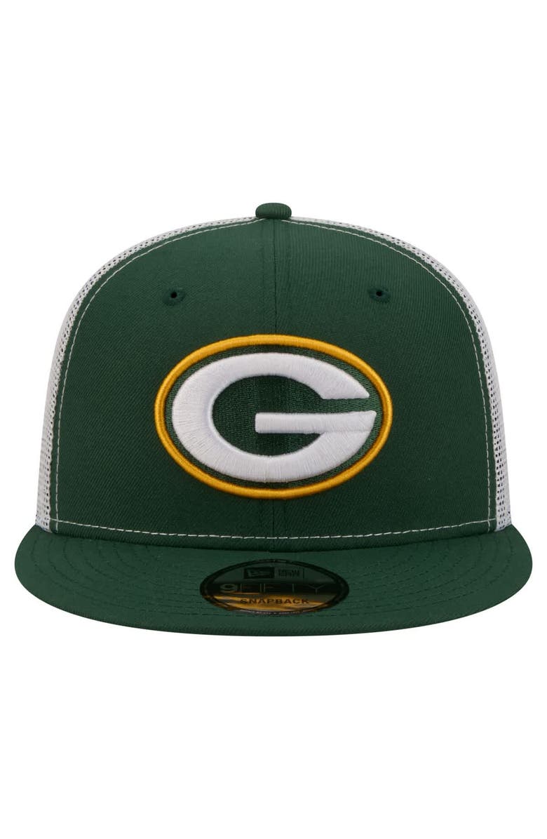 New Era Men's New Era Green Green Bay Packers Core Team 9FIFTY Trucker Snapback Hat, Alternate, color, Green