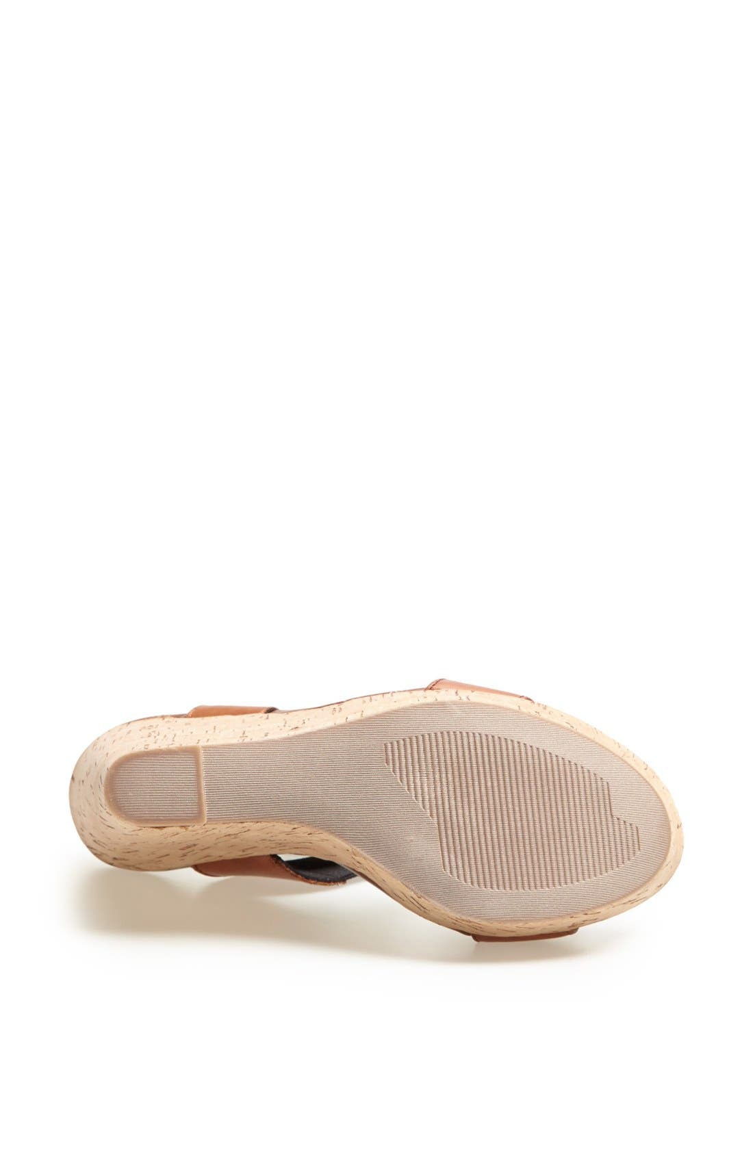 'Roperr' Wedge Sandal, Alternate, color, COGNAC MULTI