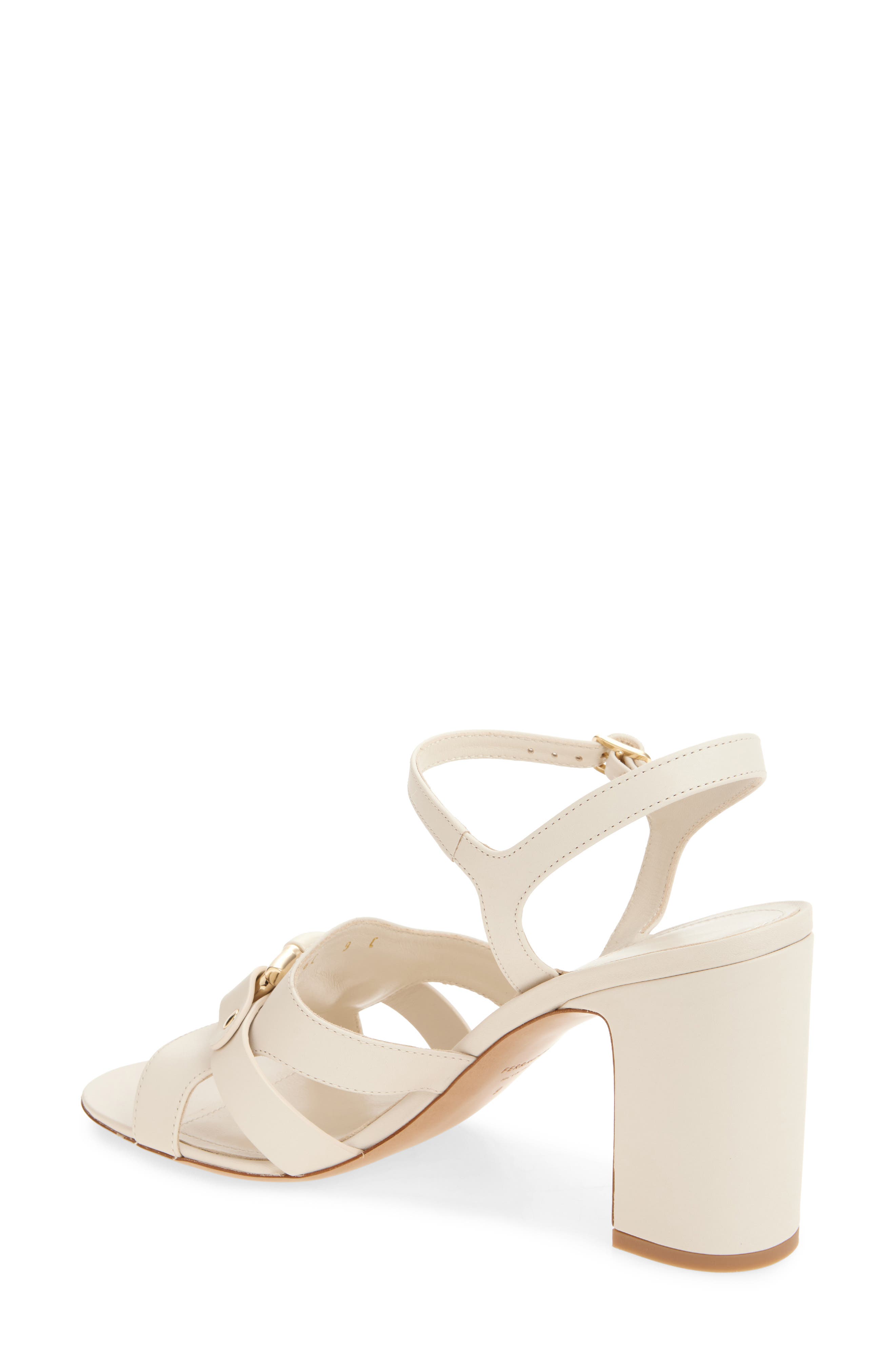 Lumya Gancio Ankle Strap Block Heel Sandal, Alternate, color, WHITE