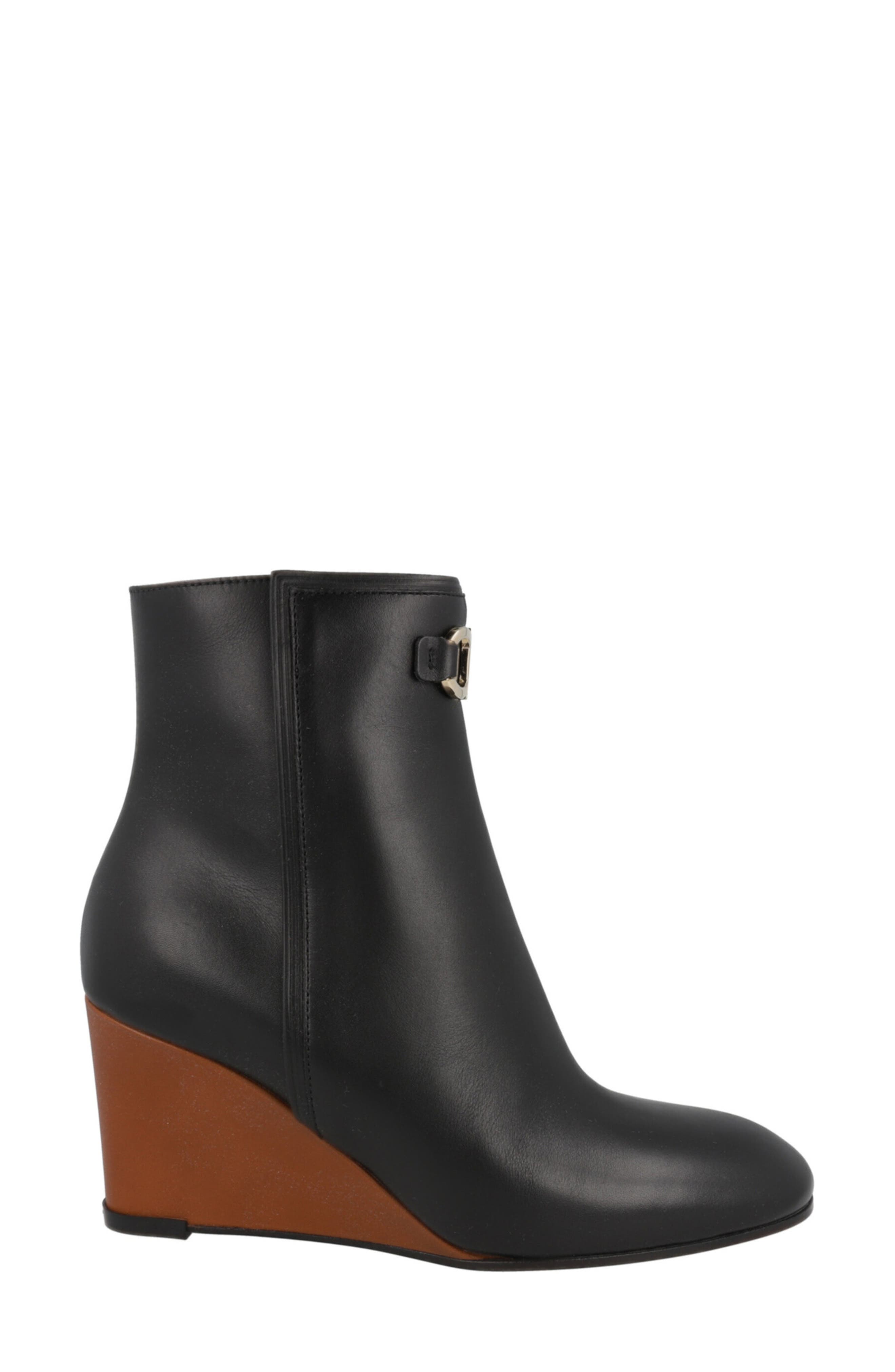 FERRAGAMO Catuja Wedge Bootie, Alternate, color, Nero
