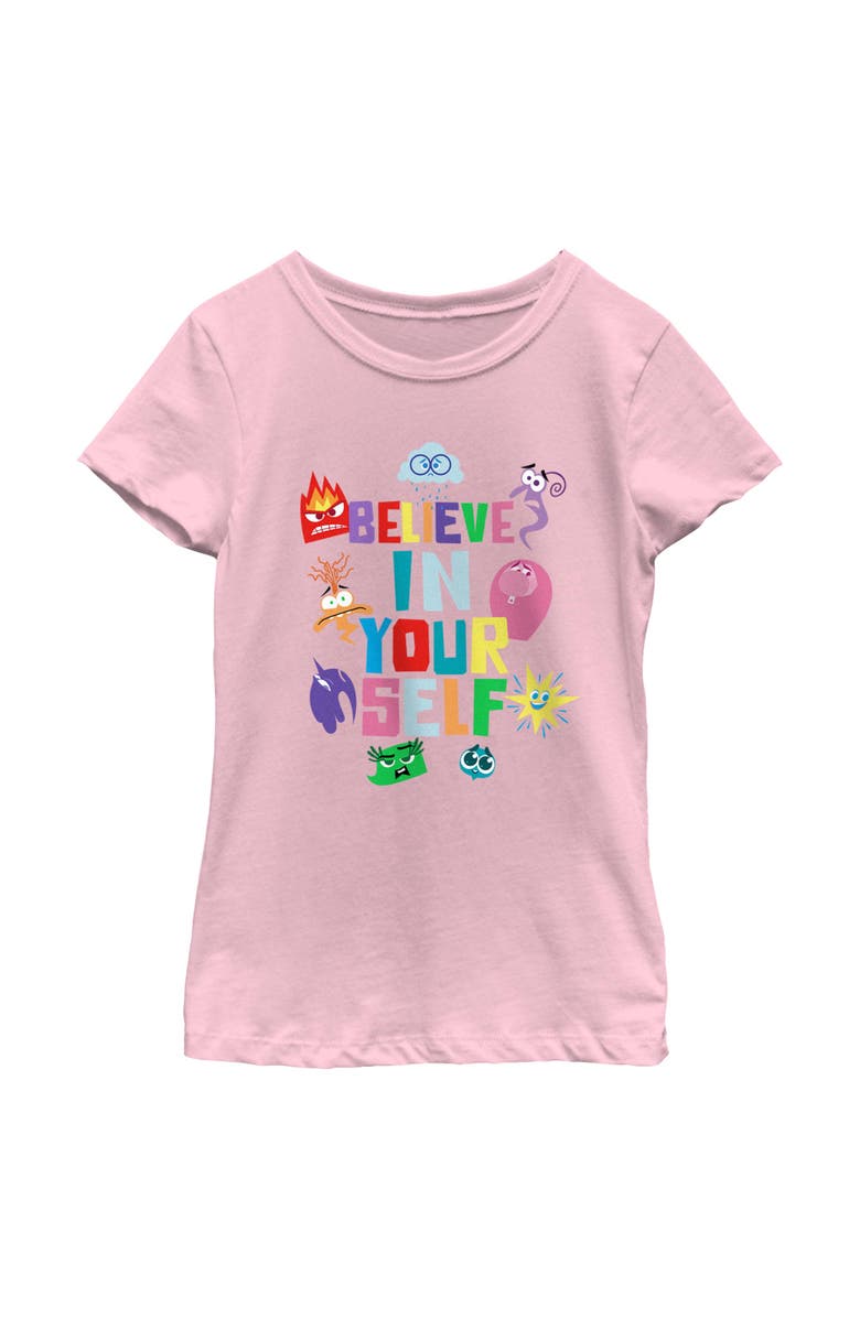 Inside Out 2 Girl's Inside Out 2 Believe In Your Self  Graphic T-Shirt, Main, color, Light Pink