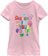 Inside Out 2 Girl's Inside Out 2 Believe In Your Self  Graphic T-Shirt