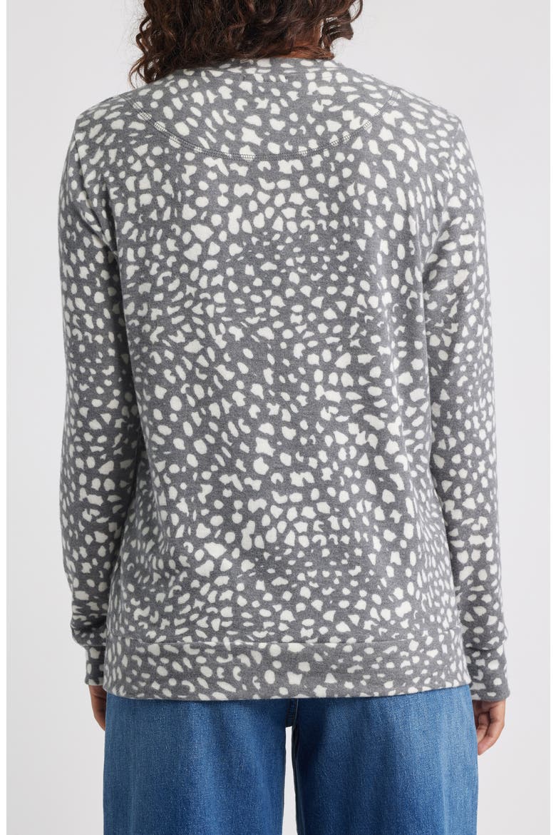 Crewneck Pullover, Alternate, color, CHARCOAL/ IVORY