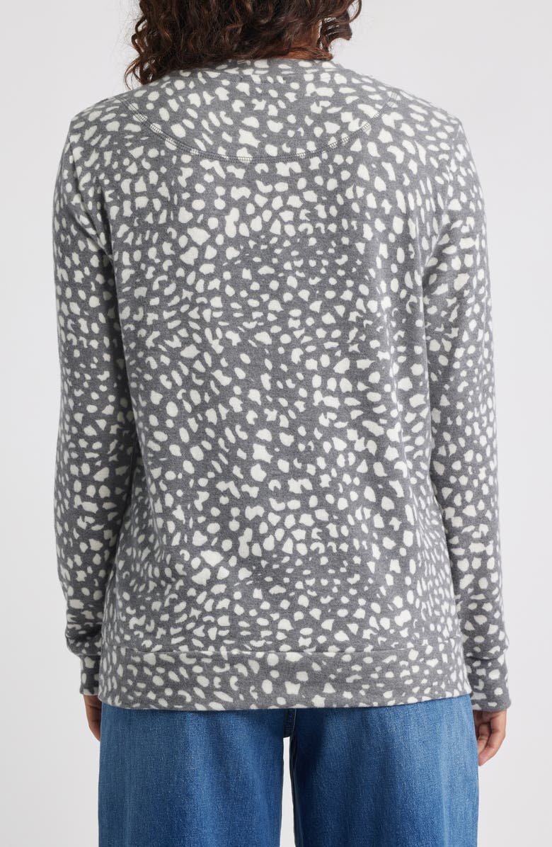 Loveappella Crewneck Pullover, Alternate, color, Charcoal/ Ivory