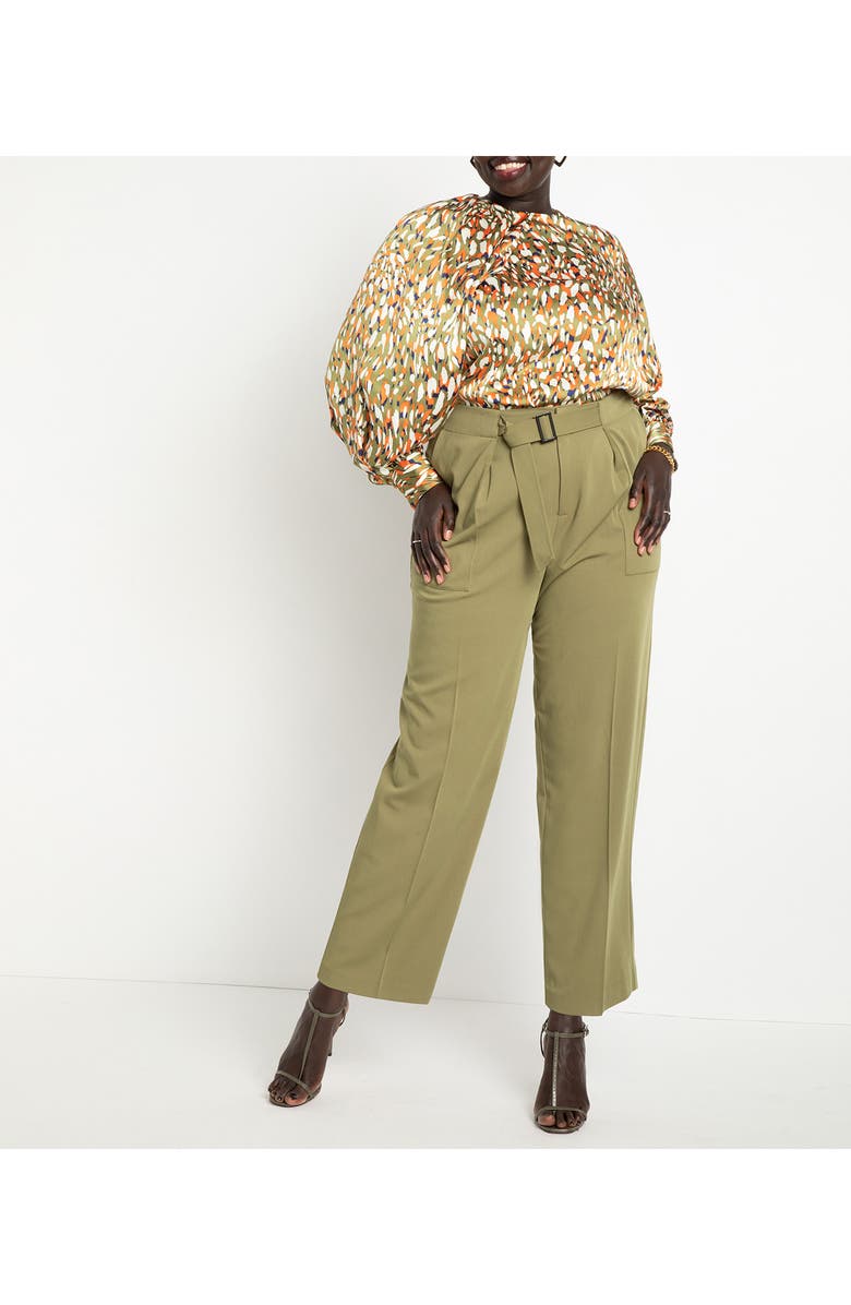 ELOQUII Belted High Waist Trousers, Alternate, color,