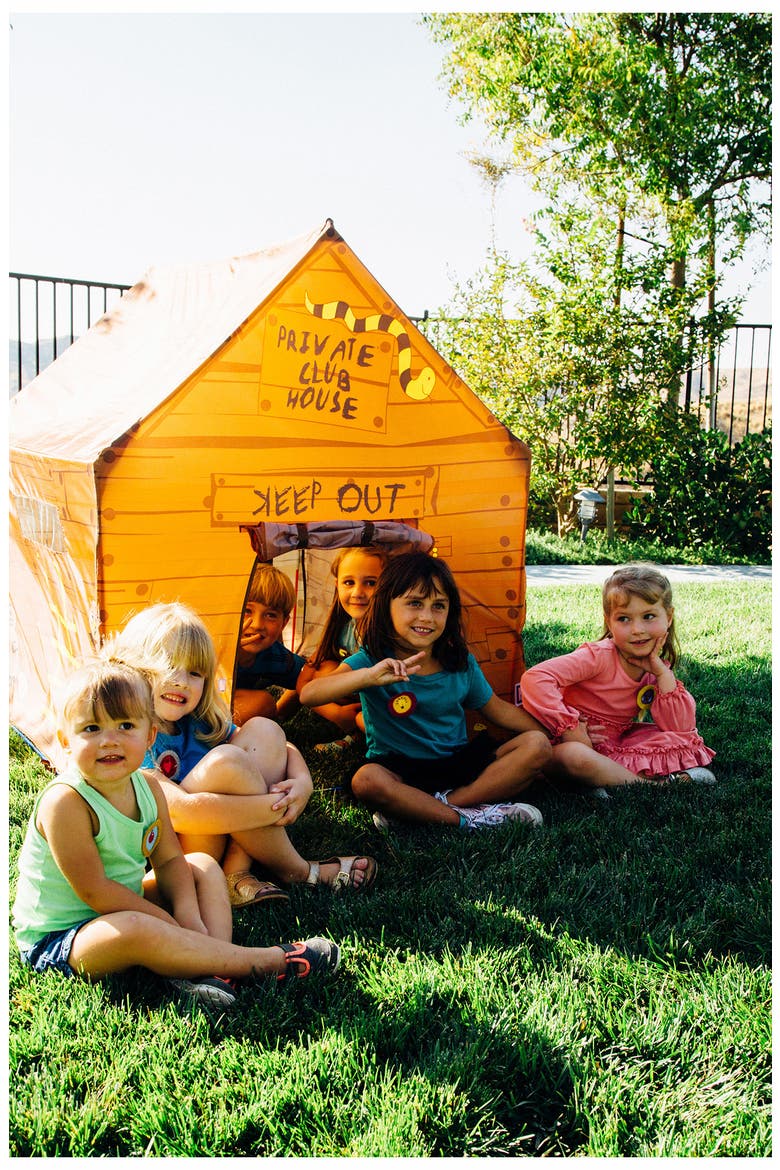 Kids' Indoor Play Clubhouse, Alternate, color, BROWN