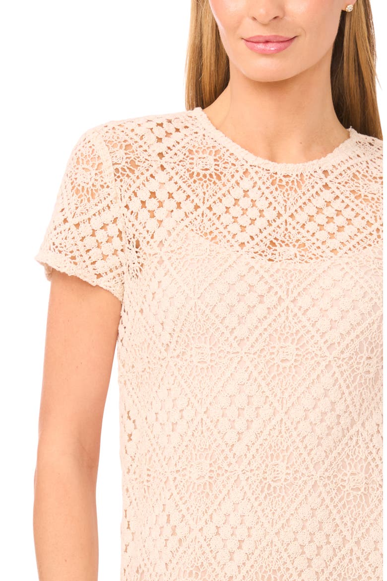 Wren Open Stitch Shift Dress, Alternate, color, NATURAL