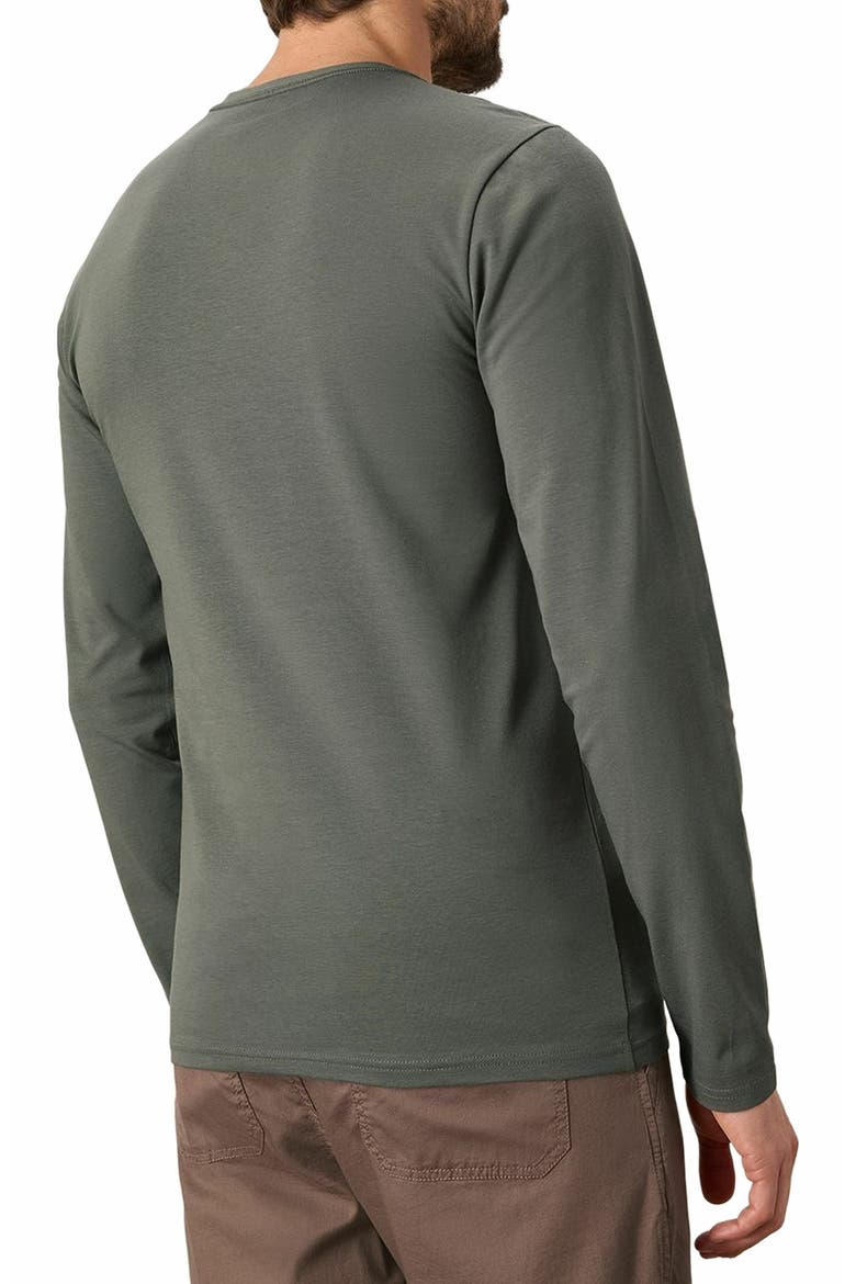 Organic Cotton Luxe Stretch Jersey Slim Long Sleeve Tee, Alternate, color, Castor Grey