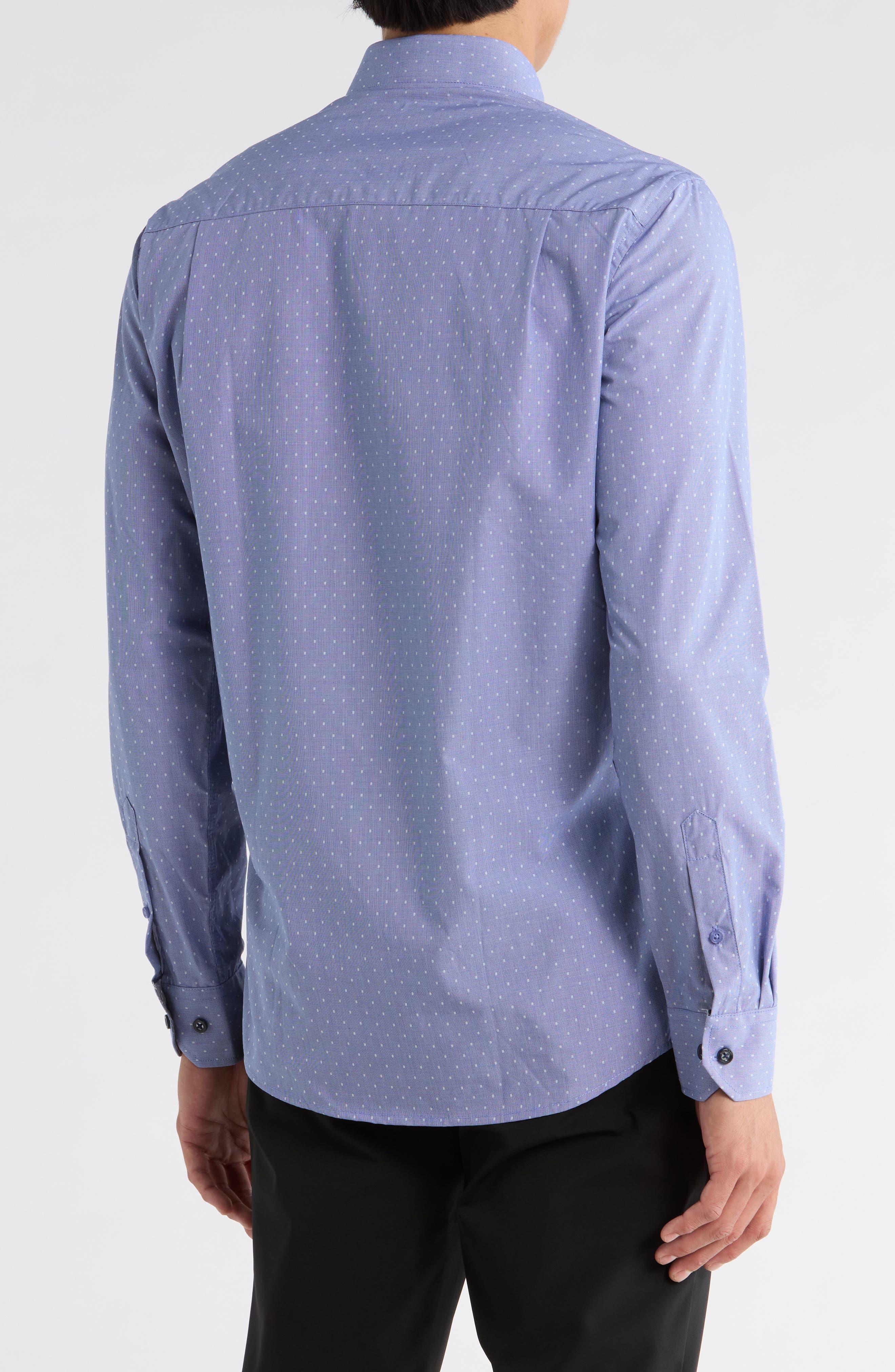 Slim Fit Dot Textured Stretch Cotton Dress Shirt (Men) | Nordstromrack