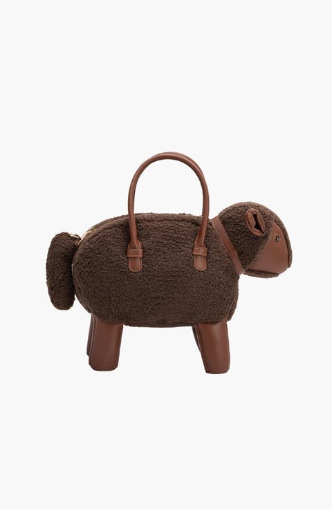 Sheep Vegan Leather Crossbody Bag