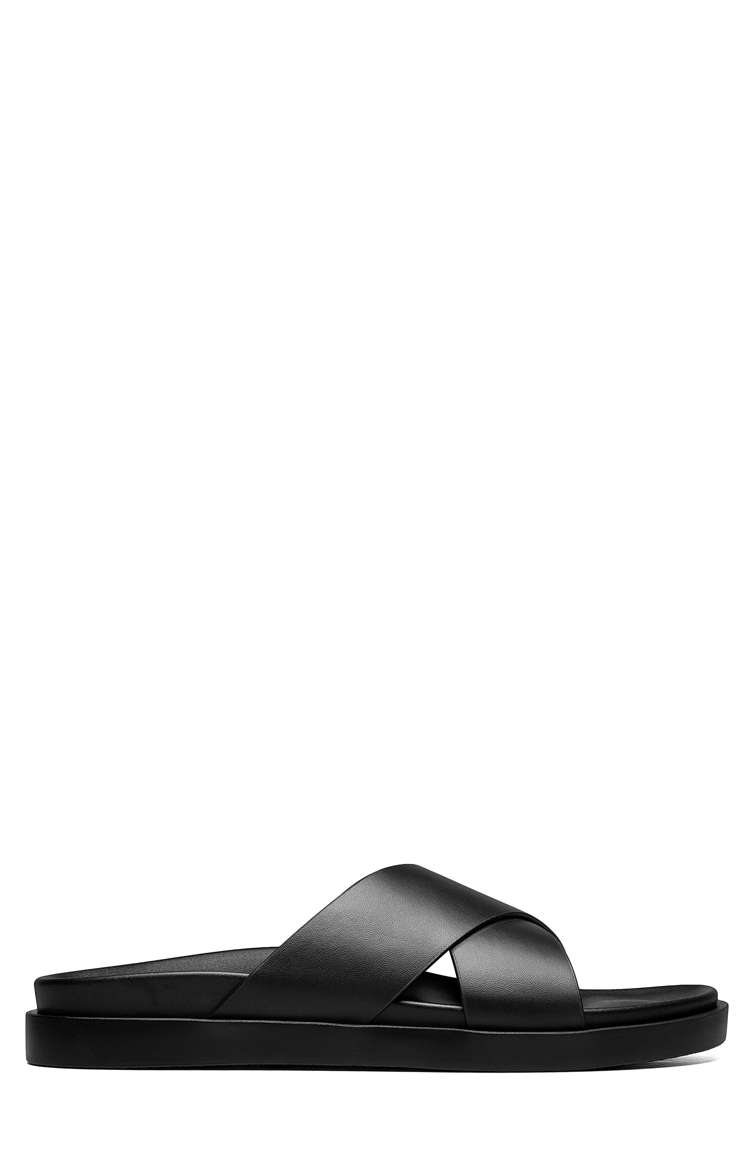 Stacy Adams Montel Crossover Slide Sandal, Alternate, color, Black