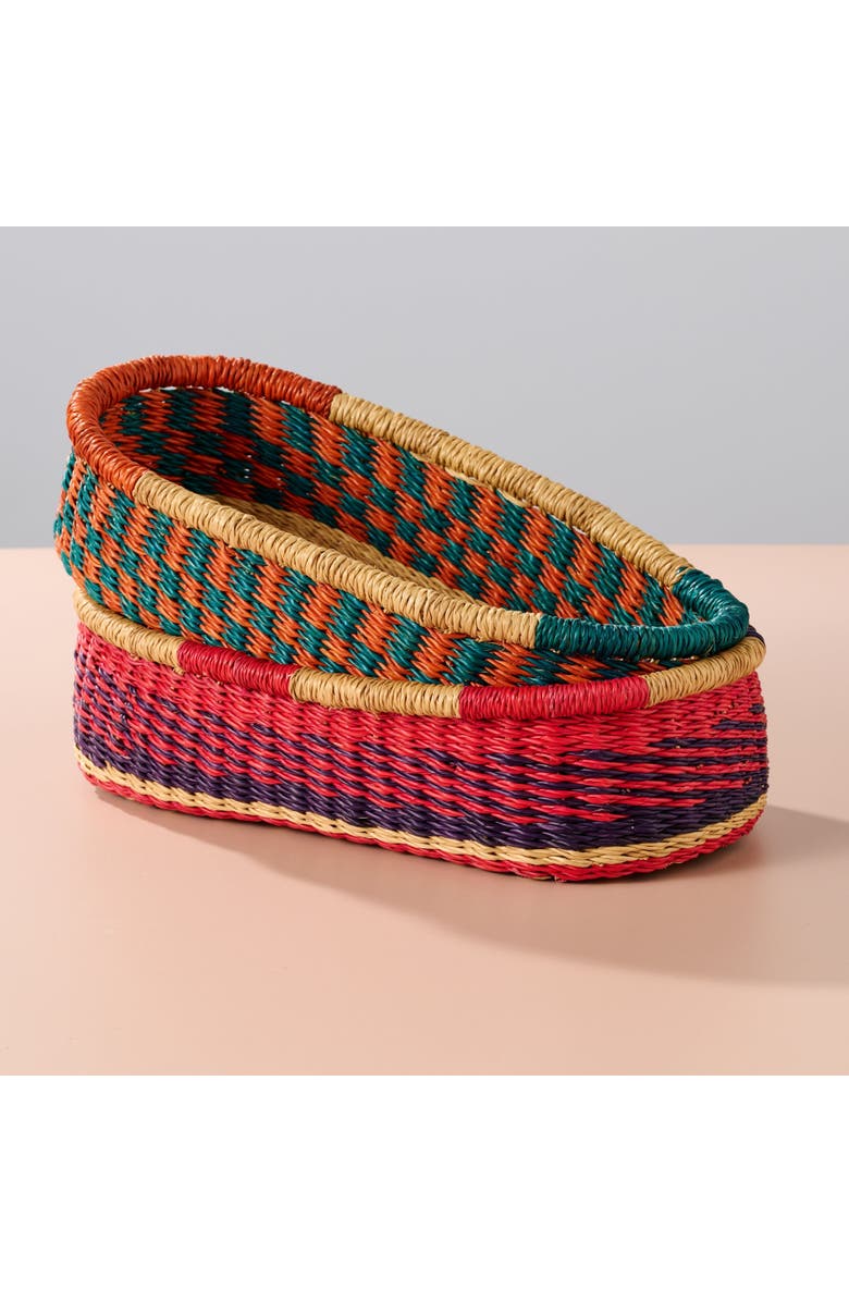 Ten Thousand Villages Ghana Breaking Bread Basket - Assorted, Alternate, color, Red