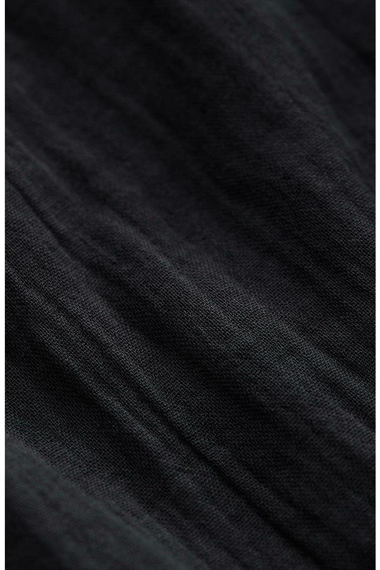 Organic Cotton Coastal Double Gauze Tiered Maxi Skirt, Alternate, color, Black