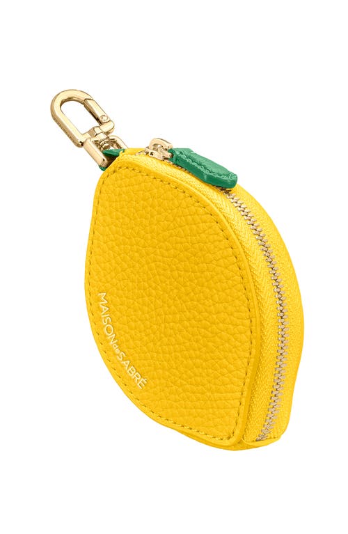 Maison De Sabre The Sabremoji Fruit Coin Purse In Yellow