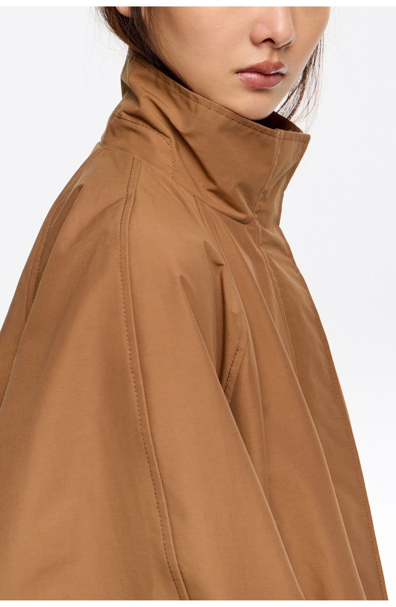 Bimba y Lola Detachable Padded Hood Trench, Alternate, color, Brown