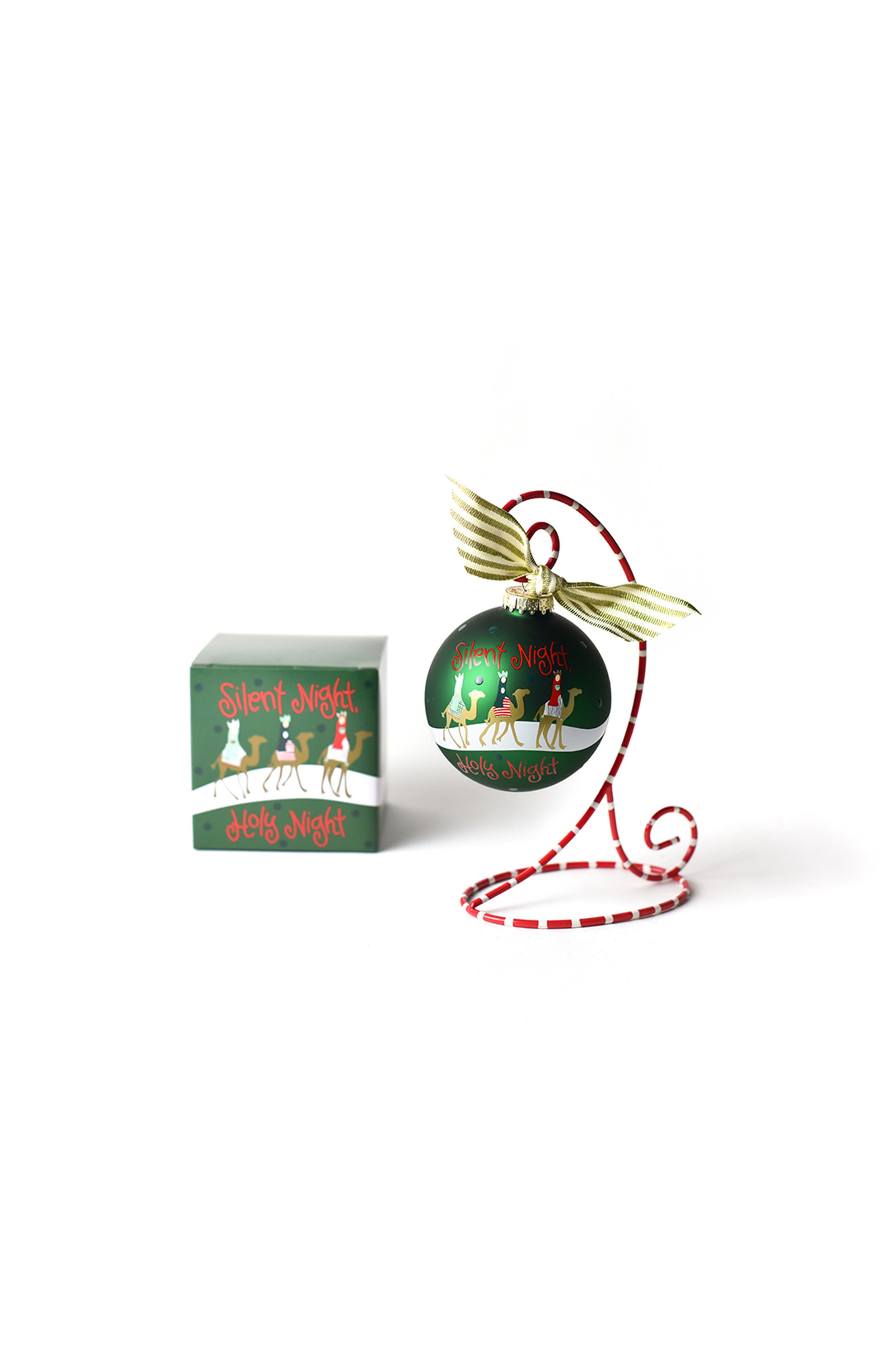 Coton Colors by Laura Johnson Silent Night Glass Ornament with Stand ...
