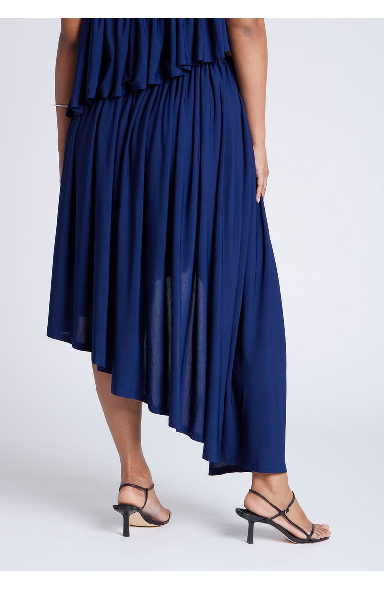 ELOQUII Cascading Asym Skirt, Alternate, color, Ocean Cavern