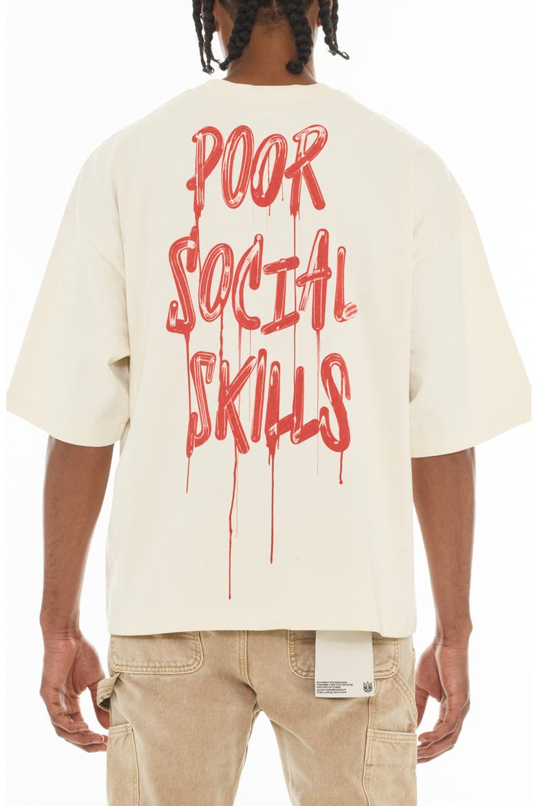 Poor Social Skills Oversize Graphic T-Shirt, Alternate, color, WINTER WHITE