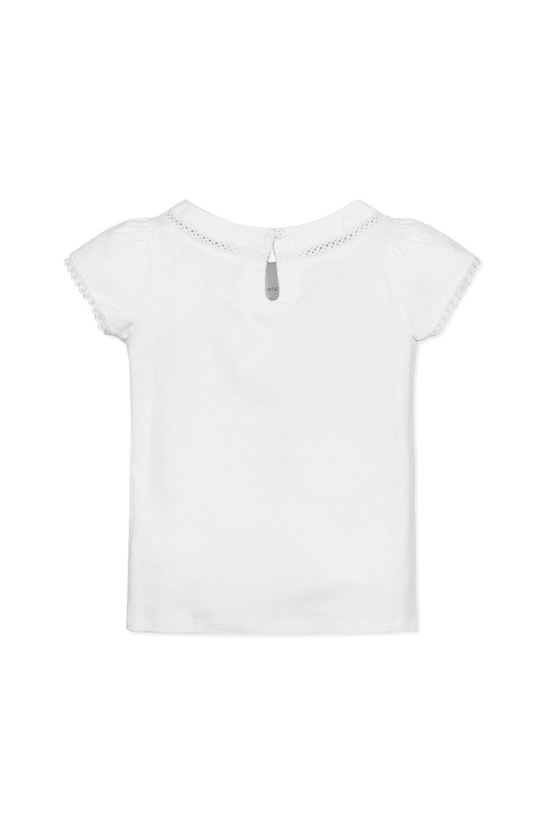 Hope & Henry Baby Girls' Organic Knit Top with Tulip Sleeves, Infant, Alternate, color, White Petal Sleeve