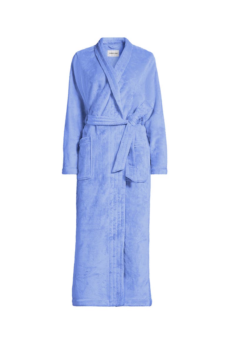 Cozy Plush Long Wrap Robe, Alternate, color, Clear Blue Sky