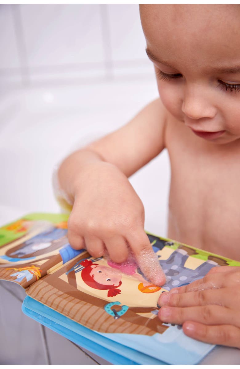HABA Animal Wash Day - Magic Bath Book - Wipe with Warm Water and the "Muddy" Pages Come Clean, Alternate, color, Multi