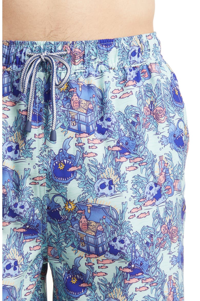 Men's Lit Up Swim Trunks, Alternate, color, MINT CHIP