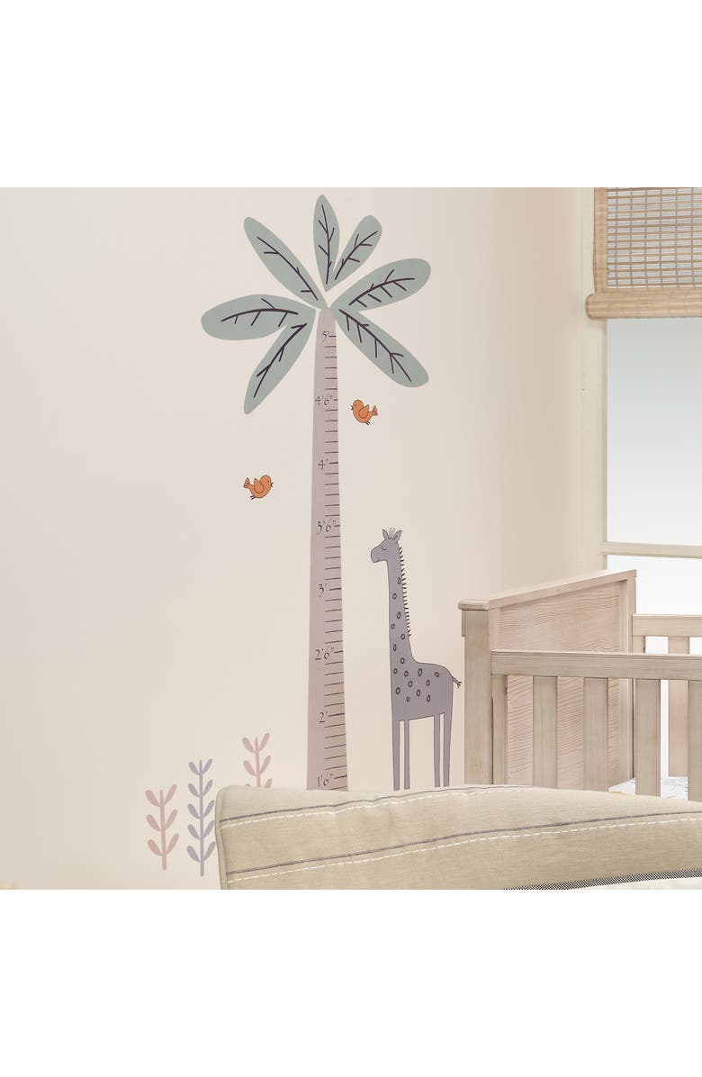 Lambs & Ivy Jungle Adventure Tree with Giraffe Wall Decal Kids Growth Chart, Alternate, color, 