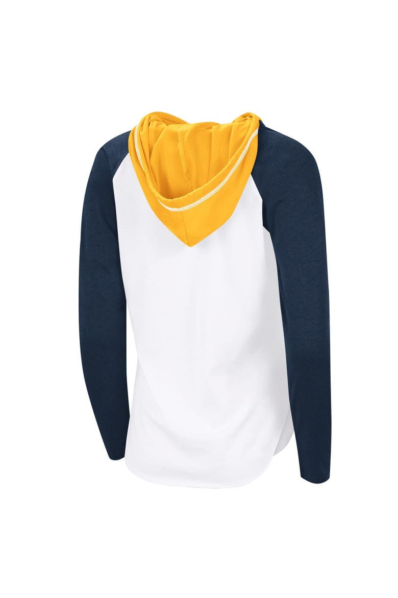 Women's G-III 4Her by Carl Banks  White Nashville Predators VIP Raglan Long Sleeve Hoodie T-Shirt, Alternate, color, White