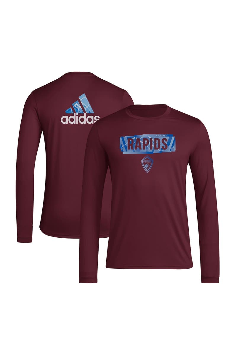 adidas Men's adidas Burgundy Colorado Rapids Local Pop AEROREADY Long Sleeve T-Shirt, Alternate, color, 