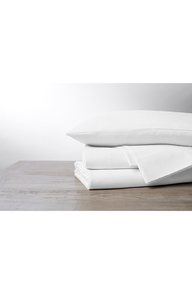 Coyuchi Cloud Brushed Organic Cotton Flannel Duvet Cover, Main, color, Alpine White
