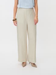 Masai Copenhagen Mapippie Linen-Blend Pinstripe Trousers