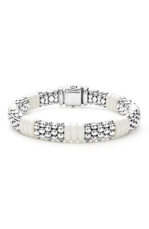 White Caviar Station Rope Bracelet
