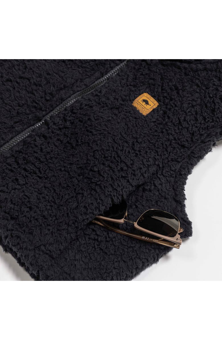 Turtle Fur Cropped High Pile Fleece Vest, Alternate, color, Black
