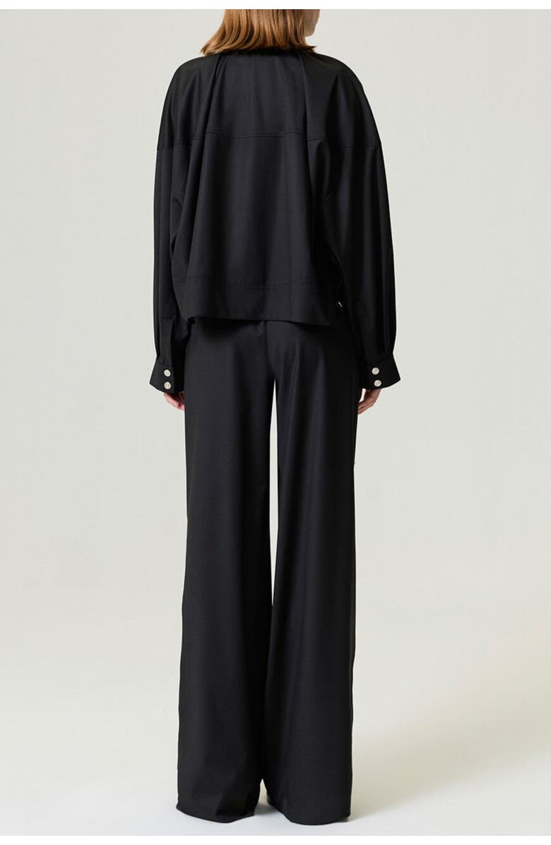 Nocturne Drawstring Waist Relaxed Pants, Alternate, color, Black