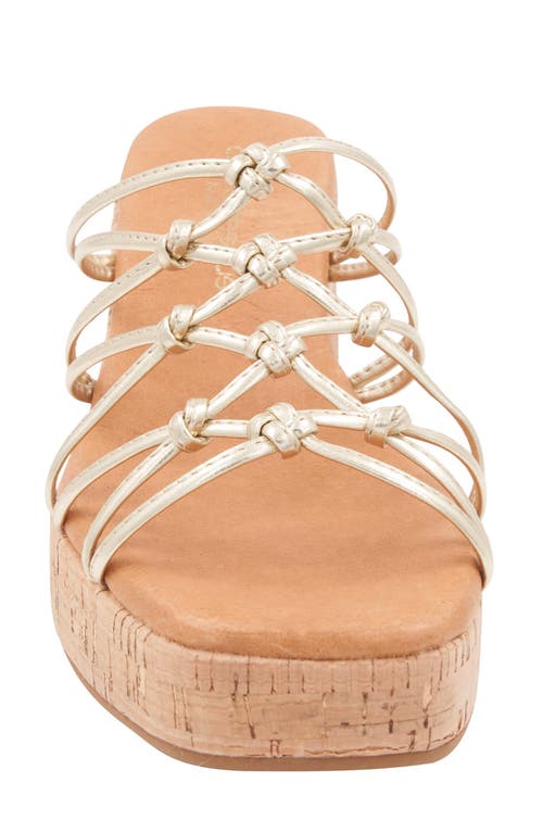 Andre Assous André Assous Camryn Platform Slide Sandal In Platino
