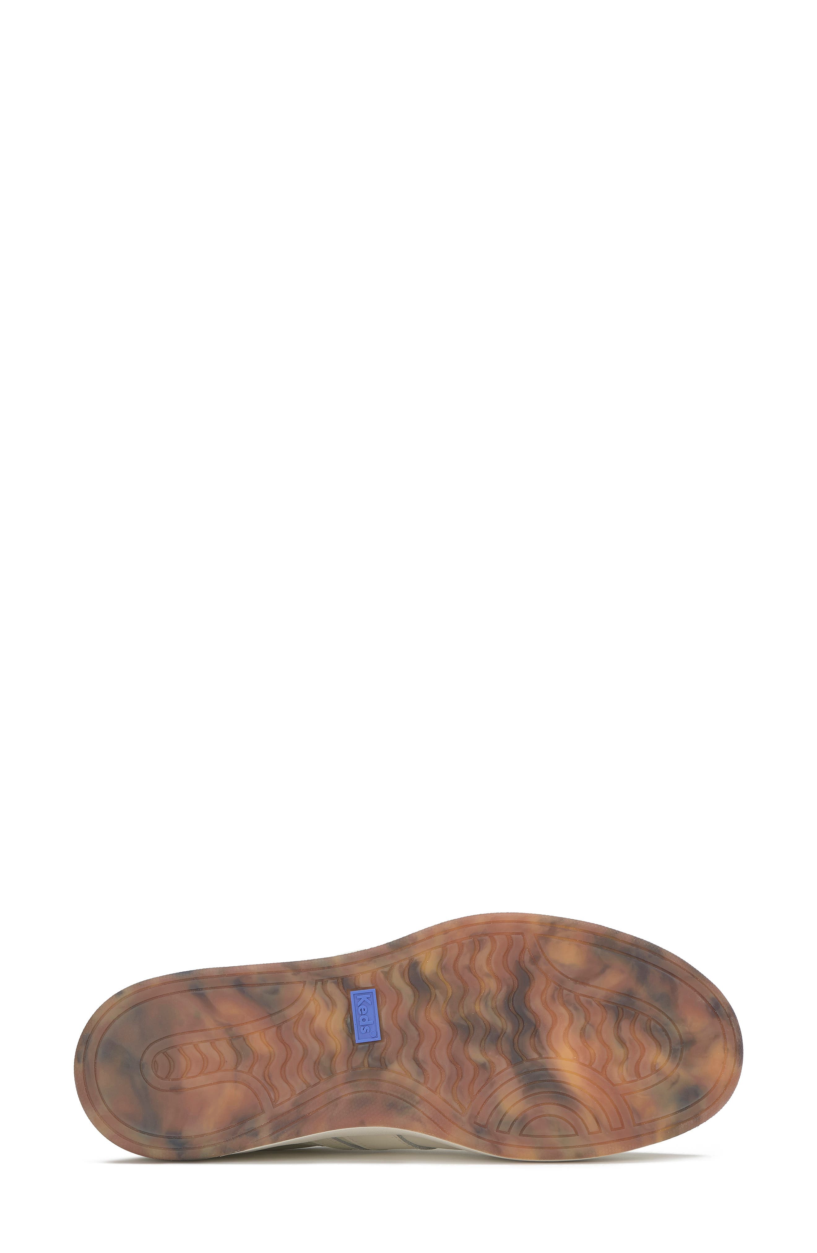 Keds<sup>®</sup> Court II Leather Sneaker, Alternate, color, Egret/ Tan Black