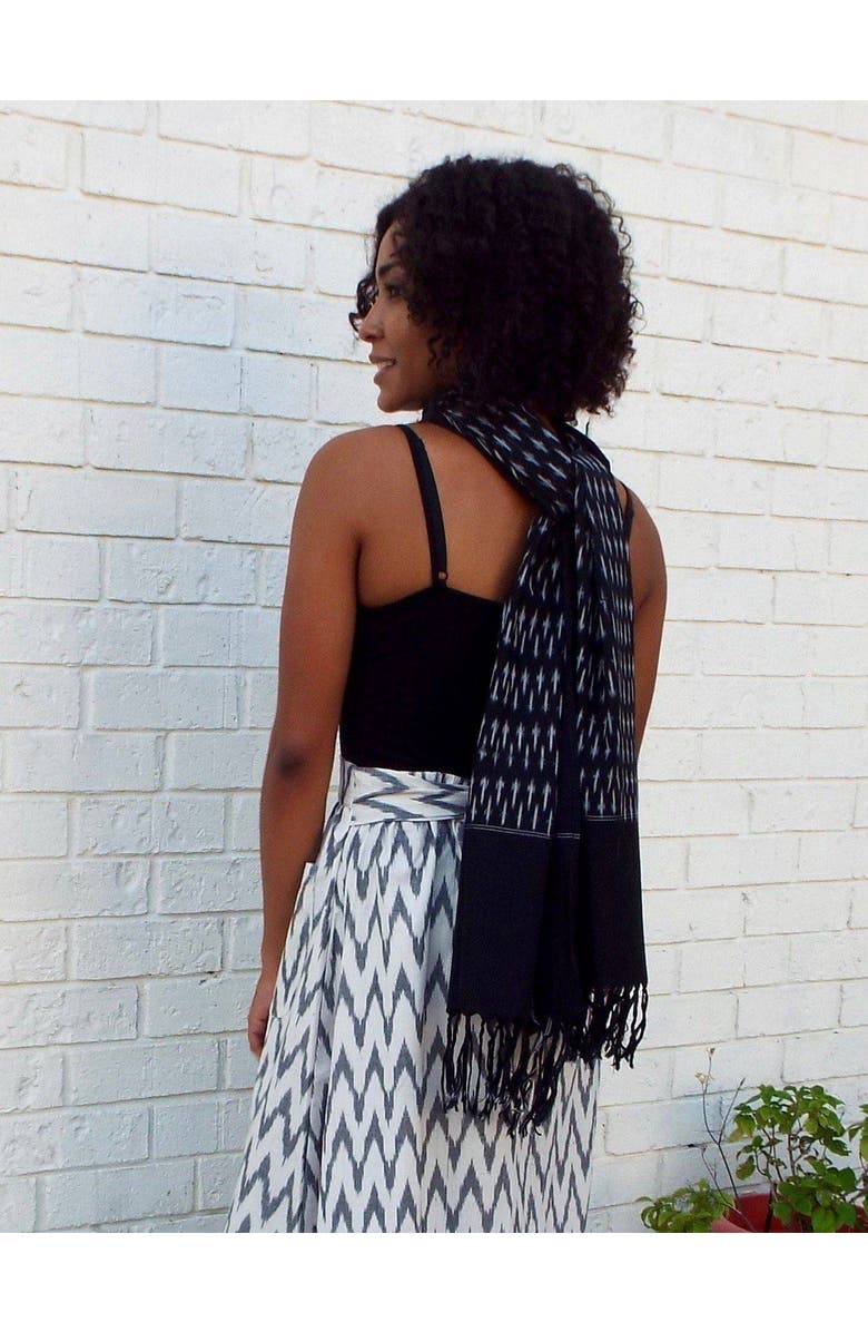 Passion Lilie Classic Scarf, Alternate, color, Navy