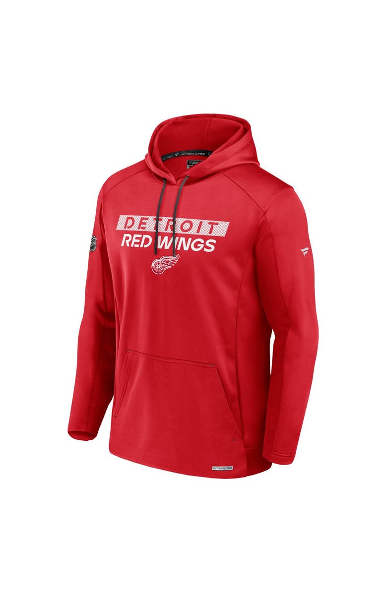 FANATICS Men's Fanatics Red Detroit Red Wings Pro Rink Fleece Pullover Hoodie, Alternate, color, 