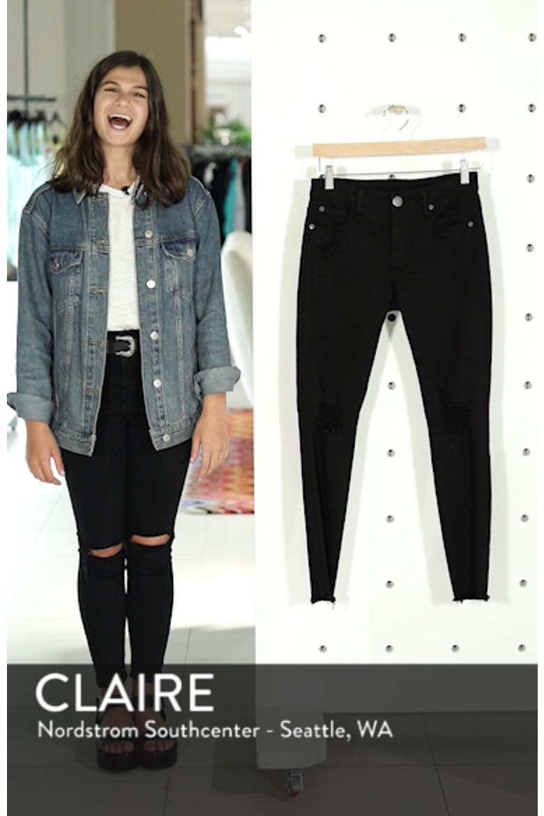 Emma Ripped Fray Hem Skinny Jeans video