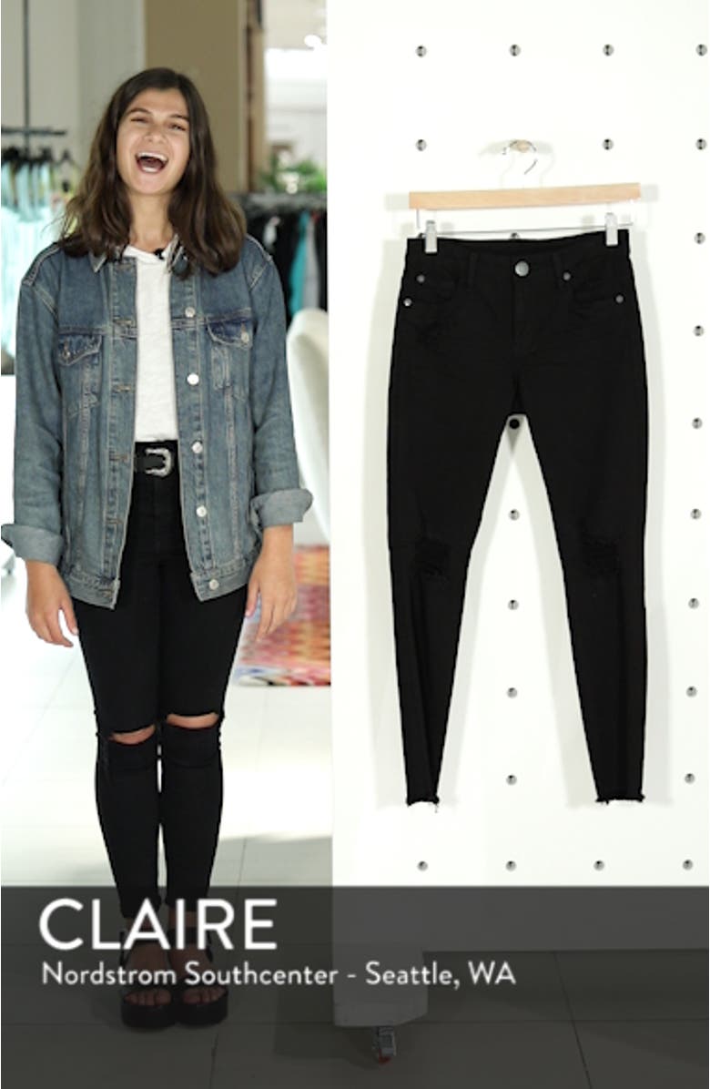 Emma Ripped Fray Hem Skinny Jeans, sales video thumbnail