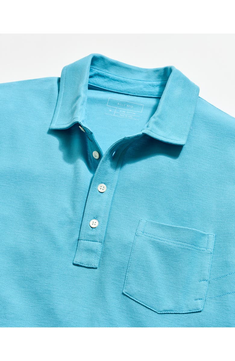 Billy Reid Pensacola Pima Cotton Piqué Pocket Polo, Alternate, color, Delphinium Blue