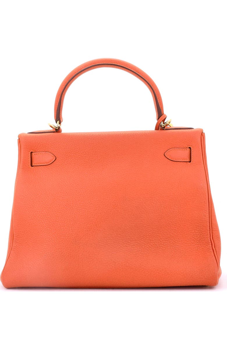 Pre-Owned Hermes Kelly Handbag Orange Togo with Gold Hardware 28, Alternate, color, Feu
